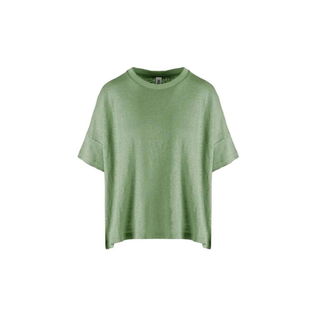 Textil Mulher T-Shirt mit Blatt-Patch Schwarz Bomboogie TW8509 T JLI4-345 Verde