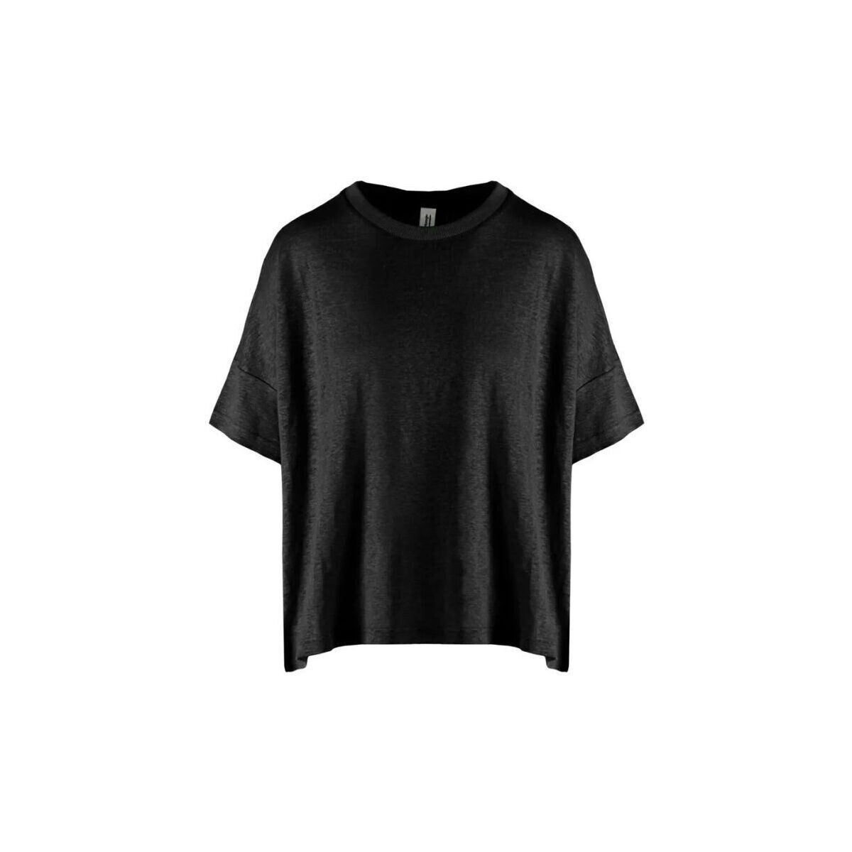 Textil Mulher Sporty & Rich logo-print cotton T-shirt Bomboogie TW8509 T JLI4-90 Preto