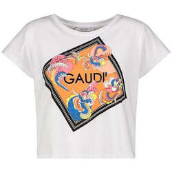 Textil Mulher T-shirts e Pólos Gaudi 411FD64010-2100-1-1 Branco