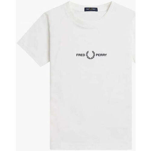 Textil Rapaz T-shirts e Pólos Fred Perry Kids SY4119-100-1-19 Branco