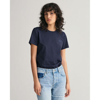 Textil Mulher T-shirts e Pólos Gant Harmont & Blaine Azul