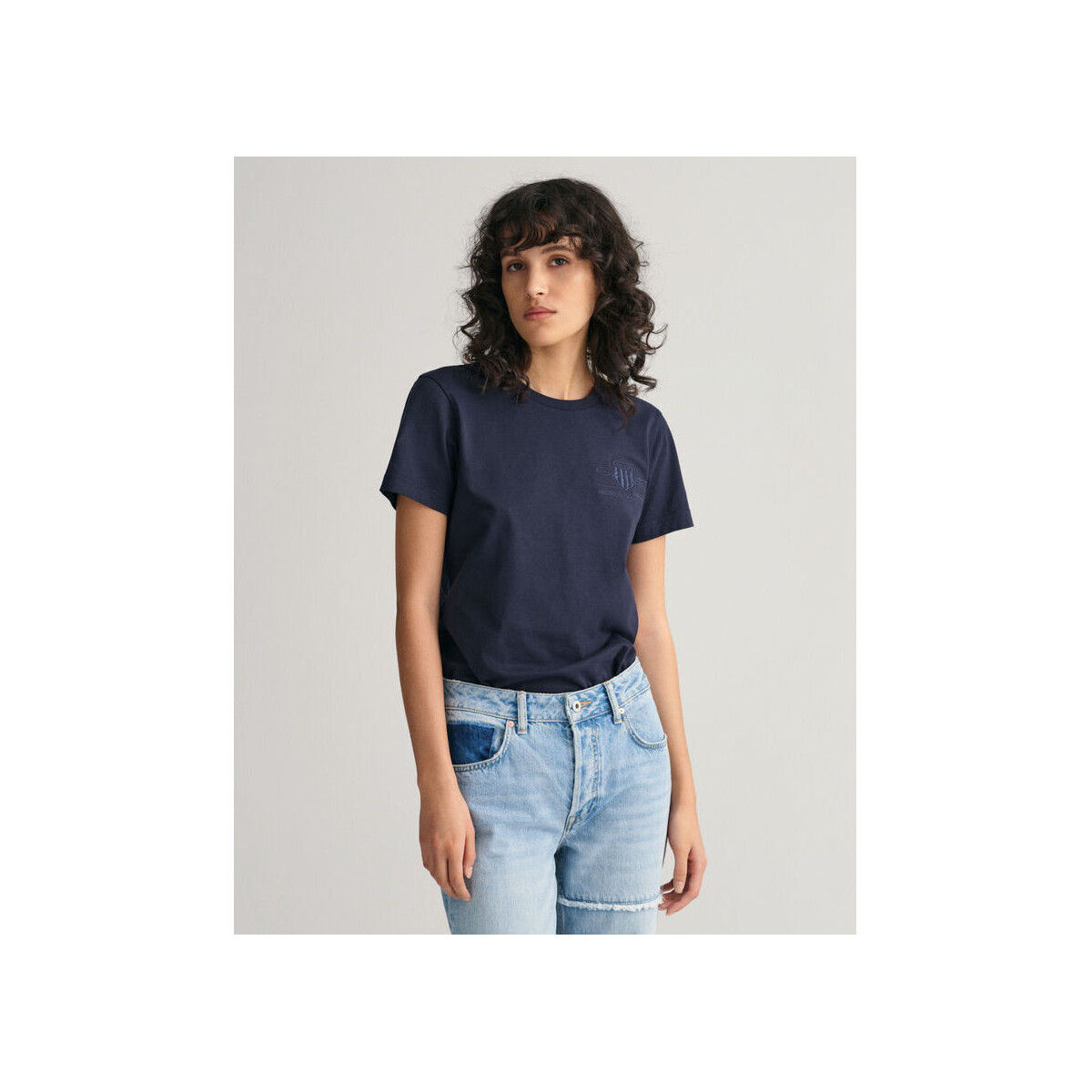 Textil Mulher T-shirts e Pólos Gant T-shirt Tonal Archive Shield Azul