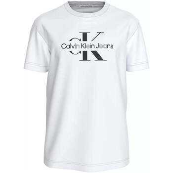 Textil Homem T-shirts e Pólos Calvin Klein Jeans J30J325190-YAF-1-1 Branco