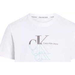Textil Homem T-shirts e Pólos Calvin Klein Jeans J30J325352-YAF-1-1 Branco