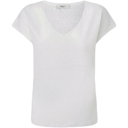 Textil Mulher T-Shirt mangas curtas Pepe Air  Branco