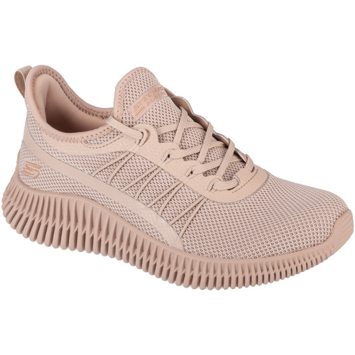 Sapatos Mulher Sapatilhas Skechers Bobs Geo-New Aesthetics Bege