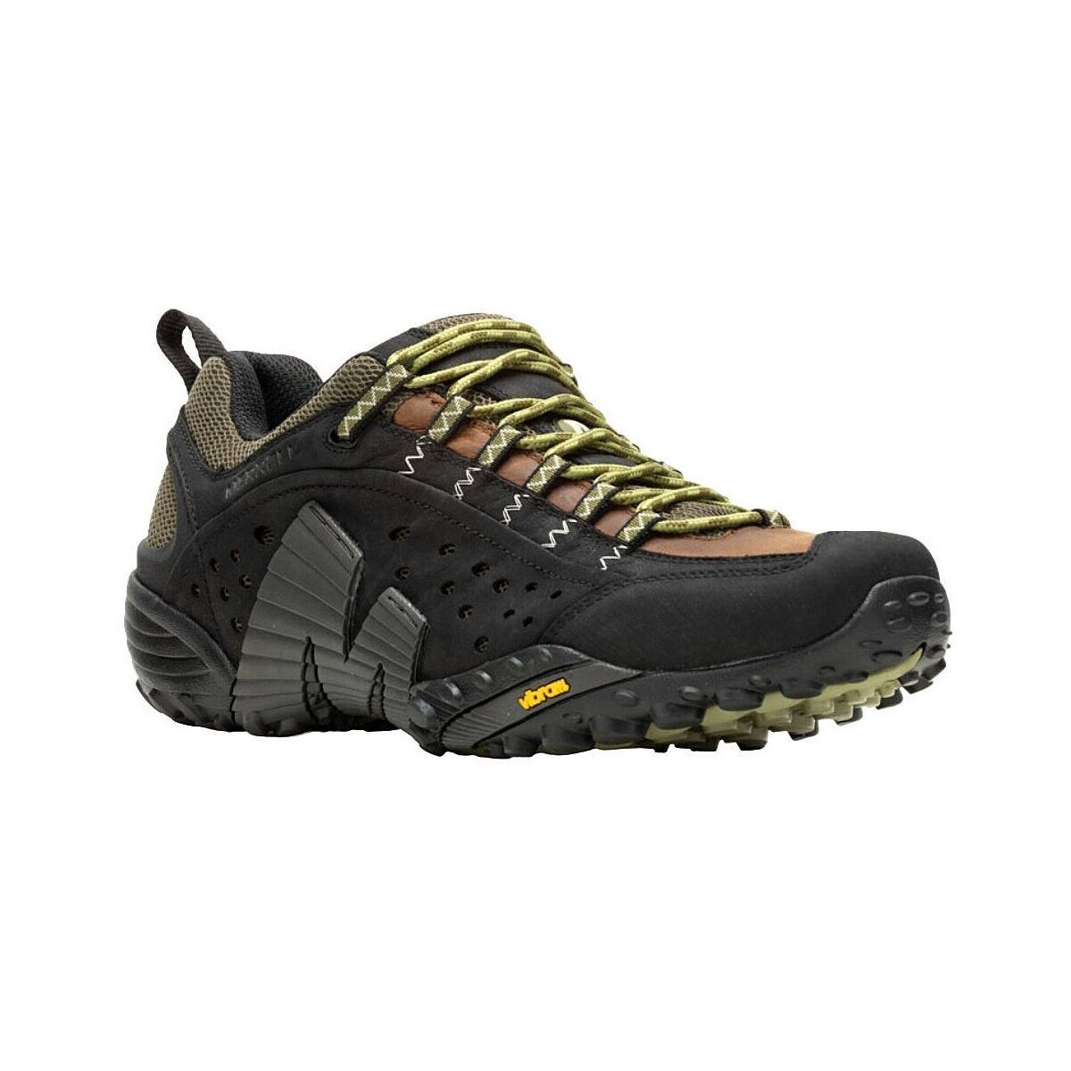 Sapatos Homem Sapatos de caminhada Merrell Intercept Preto, Verde azeitona, Castanho