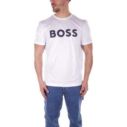 Textil Homem T-Shirt mangas curtas BOSS 50481923 Branco