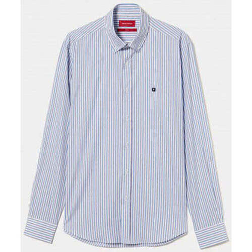 Textil Homem Camisas mangas comprida Botins / Botas Baixas LP004064-550-3-1 Azul