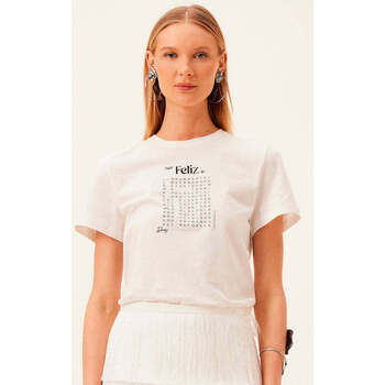 Textil Mulher T-shirts e Pólos Dimy TSH32091-1-1 Branco