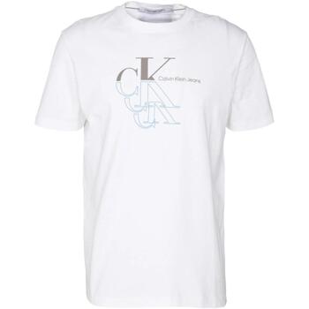 Textil Homem Bralette con estampado de labios superpuestos de malla con logo CK One de Calvin Klein Calvin Klein Jeans  Branco