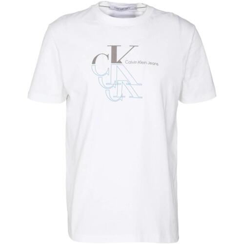 Textil Homem T-Shirt mangas curtas Эластичный пояс-резинка с логотипом бренда Calvin Klein  Branco