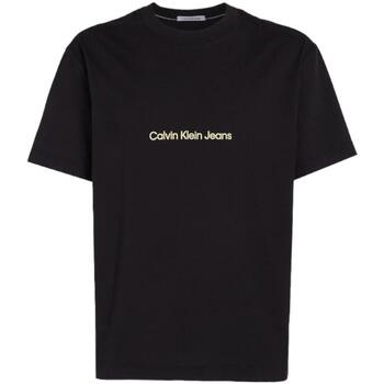 Textil Homem T-Shirt mangas curtas Shadow Calvin Klein Jeans  Preto