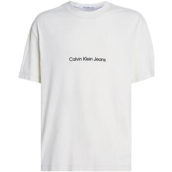 Textil Homem T-Shirt mangas curtas Shadow Calvin Klein Jeans  Bege