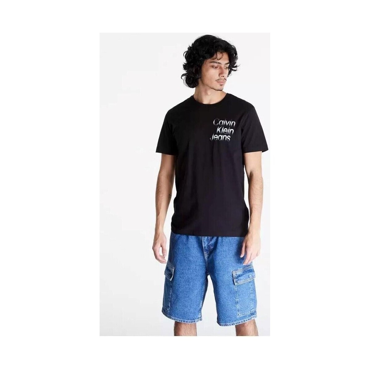 Textil Homem T-Shirt mangas curtas Calvin Klein Jeans J30J325189BEH Preto