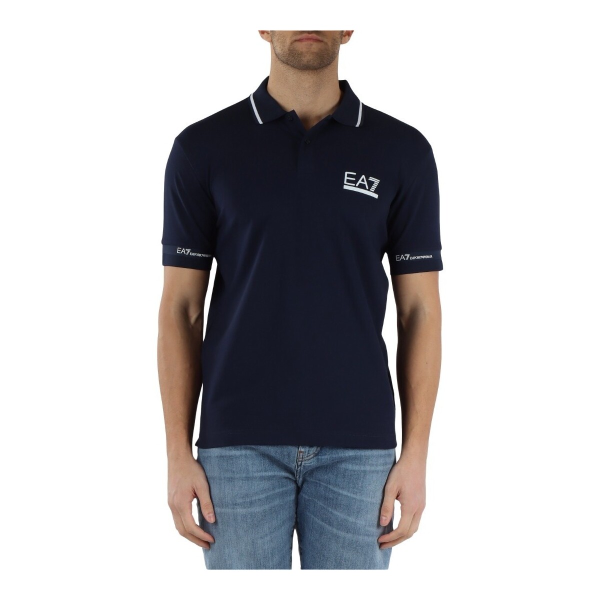 Textil Homem T-shirts e Pólos Emporio Armani EA7 3DPF19PJ04Z Azul