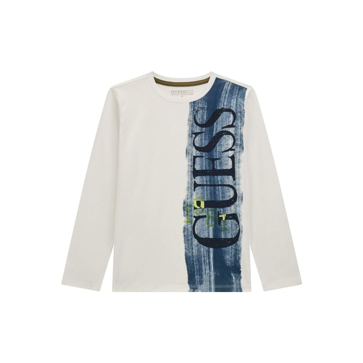 Textil Rapaz T-shirt mangas compridas Guess LS T SHIRT Branco