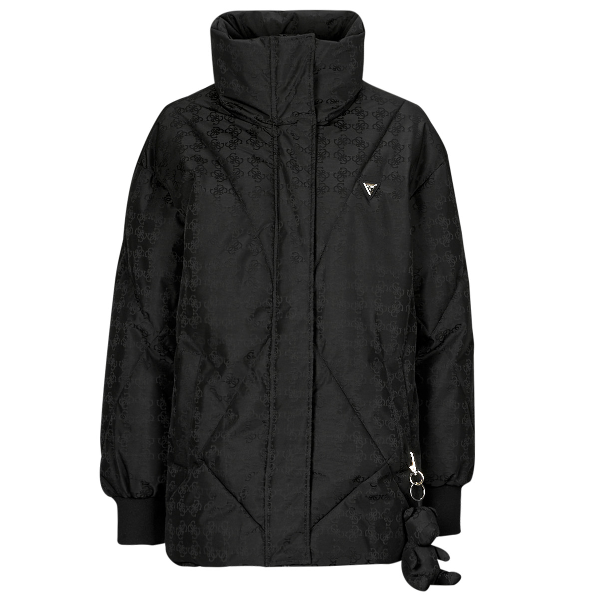 Textil Mulher Quispos Guess 4G LOGO PUFFER JACKET Preto