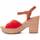 Sapatos Mulher Sandálias Leindia 89059 Vermelho