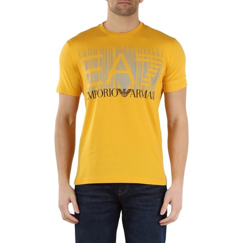 Textil Homem T-shirts e Pólos Emporio Armani EA7 3DPT44PJ02Z Amarelo