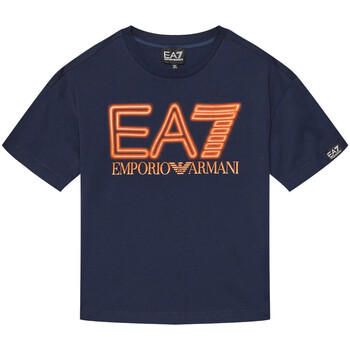 Textil Rapaz T-Shirt mangas curtas Emporio Armani EA7 3DBT57-BJ02Z Azul