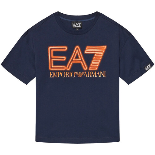 Textil Rapaz T-Shirt mangas curtas Emporio Armani EA7 3DBT57-BJ02Z Azul