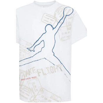 Textil Rapaz T-Shirt mangas curtas suede Nike 95D006 Branco