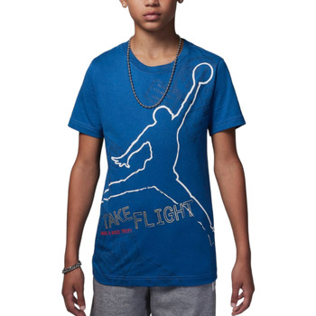 Textil Rapaz T-Shirt mangas curtas Nike DQ5016-100 95D006 Azul