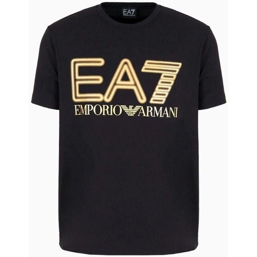 Textil Homem T-shirts e Pólos Emporio Armani EA7 3DPT37PJMUZ Preto