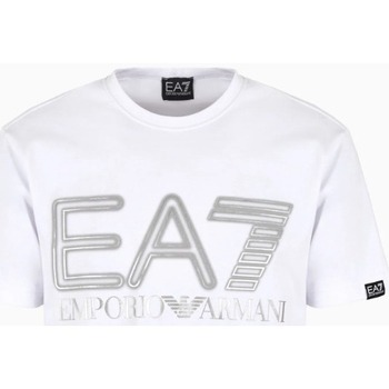 Textil Homem T-shirts e Pólos Emporio Armani EA7 3DPT37PJMUZ Branco