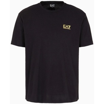Textil Homem T-shirts e Pólos Giorgio Armani crema T-Shirt mit kursiven Logos Rot 8NPT18PJ02Z Preto