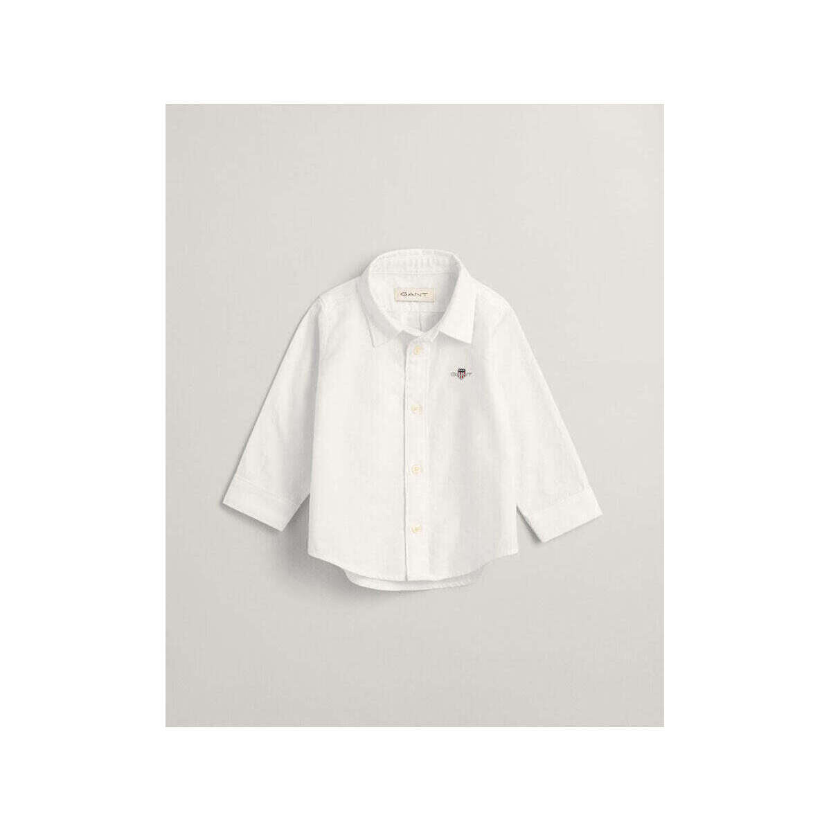 Textil Rapaz Camisas mangas comprida Gant Kids 530009-110-1-13 Branco