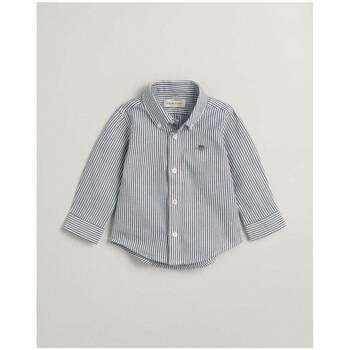 Textil Rapaz Camisas mangas comprida Gant Kids 530011-423-3-13 Azul