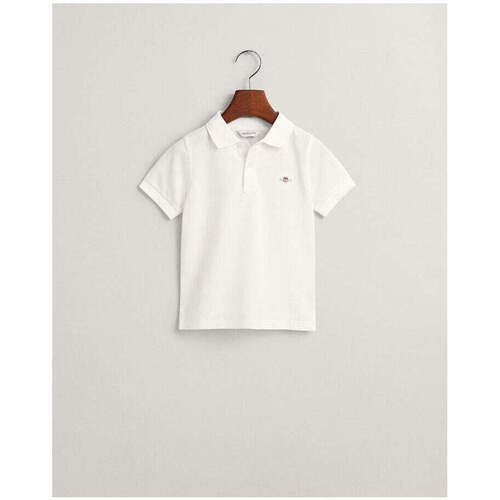Textil Rapariga T-shirts e Pólos Gant Kids 802546-110-1-17 Branco