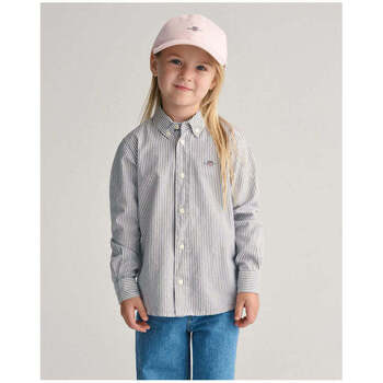 Textil Rapaz Camisas mangas comprida Gant Kids 830428-423-3-17 Azul