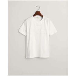 Textil Rapaz T-shirts e Pólos Gant Kids 905226-110-1-25 Branco