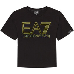 Textil Rapaz T-Shirt mangas curtas Emporio Armani lace-up low-top sneakers Weiß 3DBT57-BJ02Z Preto