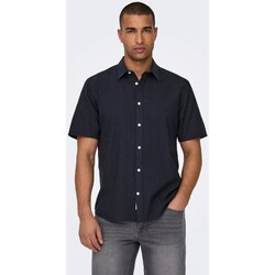 Textil Homem Camisas mangas comprida Only & Sons  22028130 ROAN Azul