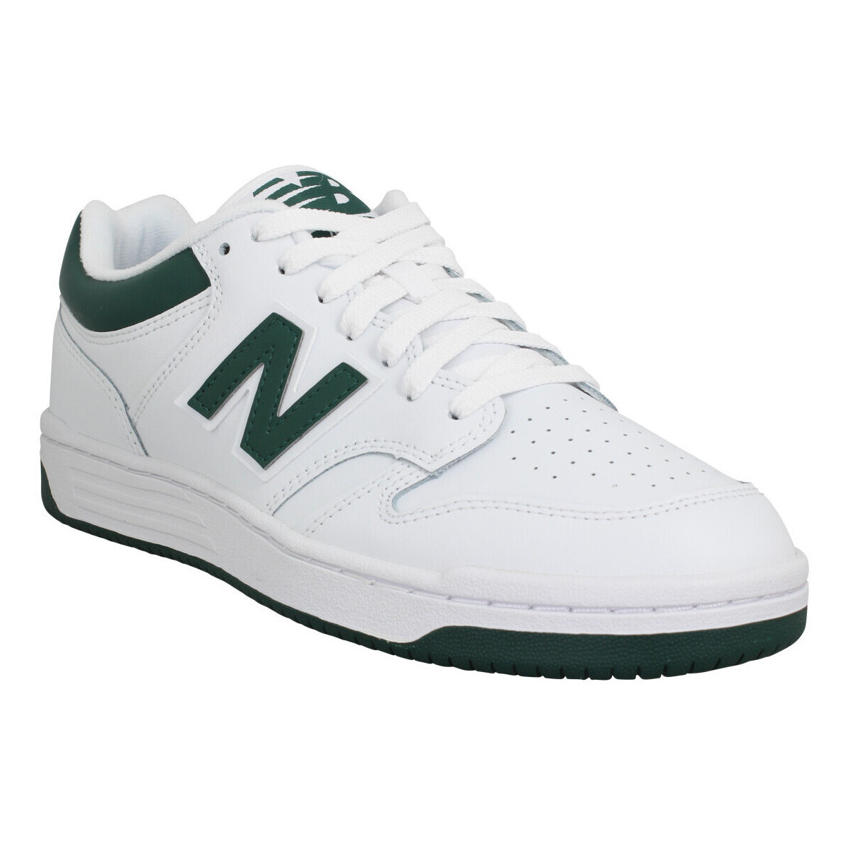 Sapatos Homem Sapatilhas New Balance 480 Cuir Homme White Green Branco