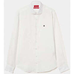 Textil Homem Camisas mangas comprida Lion Of Porches LP004099-001-1-1 Branco