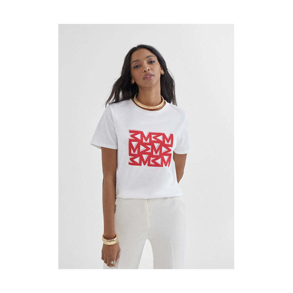 Textil Mulher T-shirts e Pólos Lola Casademunt MS2415036-1B3-1-1 Branco