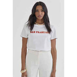 Textil Mulher T-shirts e Pólos Lola Casademunt MS2415038-1B3-1-1 Branco