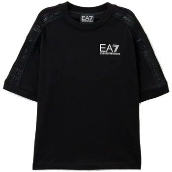 Textil Rapaz T-Shirt mangas curtas Fendi Kids logo tape track jacket 3DBT56-BJ02Z Preto