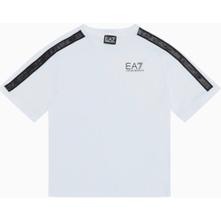 Textil Rapaz T-Shirt mangas curtas Emporio Armani lace-up low-top sneakers Weiß 3DBT56-BJ02Z Branco