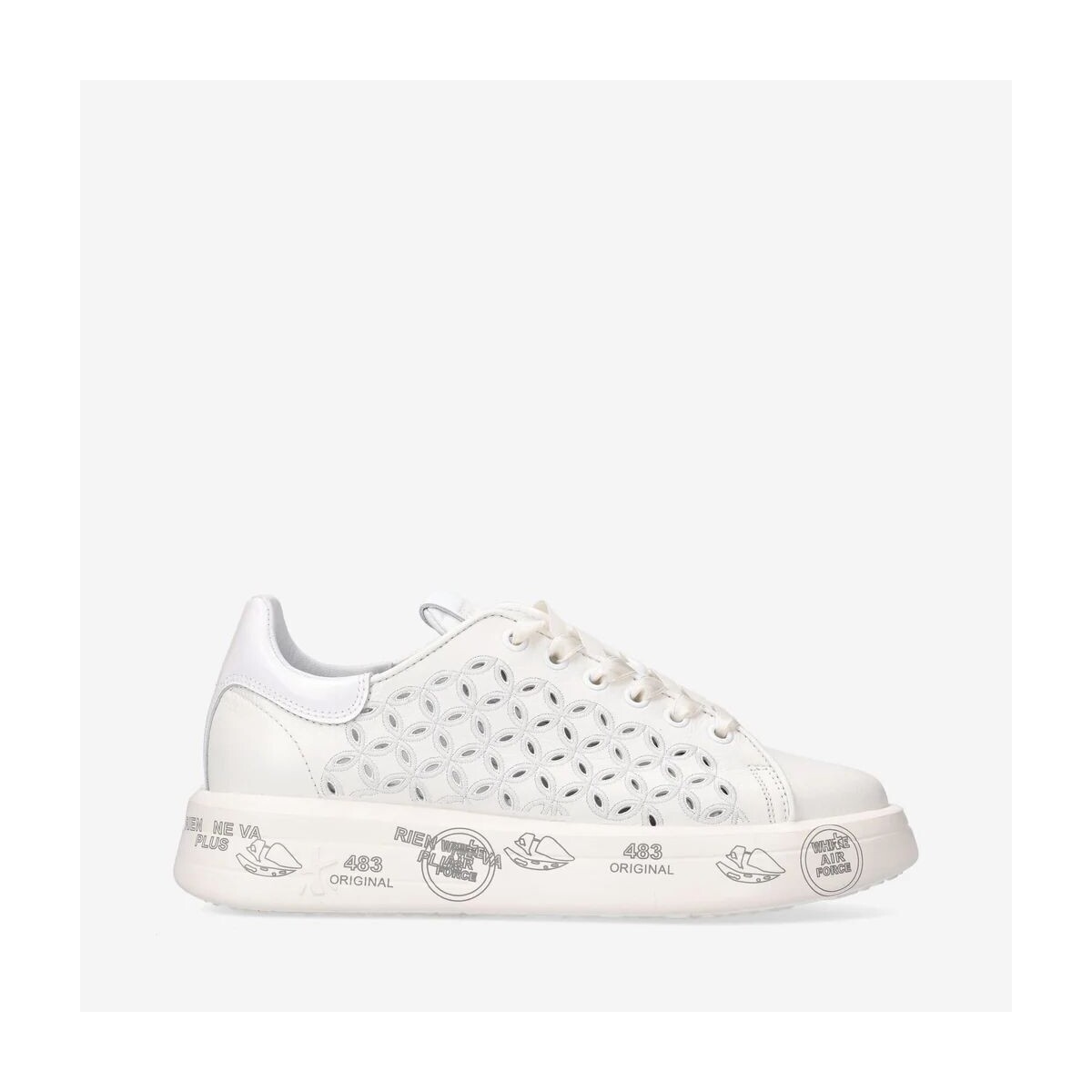 Sapatos Mulher Sapatilhas Premiata BELLE 6283-WHITE Branco