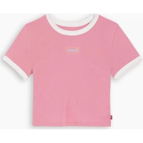 Textil Mulher T-shirts e Pólos Levi's A3523 0065 - GRAPHIC RINGER MINI-TAMELESS ROSE Rosa