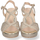 Sapatos Mulher Sandálias Nobrand Sandalia de Tacón Brillante y Hebilla Ouro