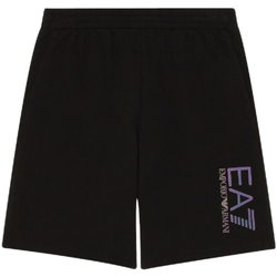 Textil Rapaz Shorts / Bermudas Emporio Armani lace-up low-top sneakers Weiß 3DBS53-BJ05Z Preto