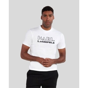 Textil Homem T-Shirt mangas curtas Karl Lagerfeld 755060 533221 Branco