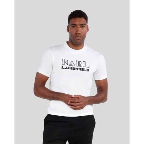 Textil Homem T-shirts e Pólos Karl Lagerfeld 755060 533221 Branco